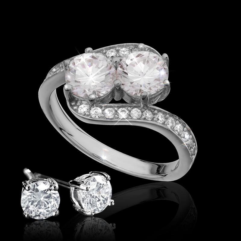 Forever Infinity Ring and Stud Earrings